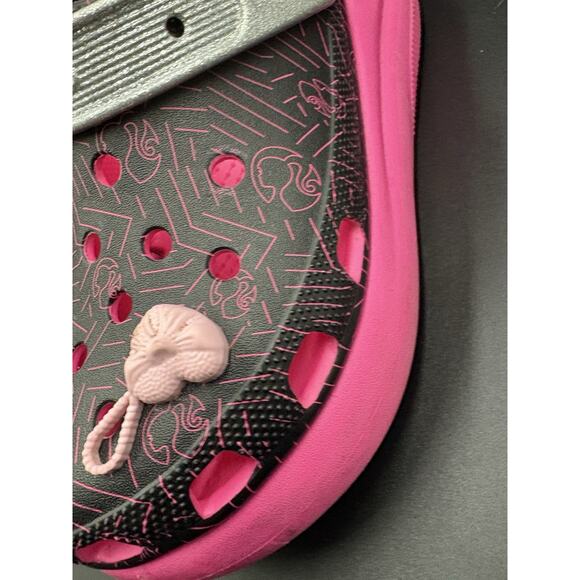 Crocs Barbie Crush Clog Women's Size 9 Mens 7 Limited Edition Black and Pink New - Picture 2 of 14